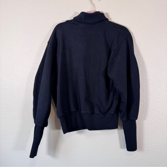 Agolde Black Turtleneck Sweater Womens L Ribbed Oversized Sleeve Fall Casual - Picture 6 of 6